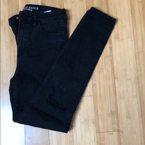 American Eagle high rise slit knee jean (long)